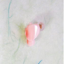 宝石珊瑚　さんご　アクセサリ－・ジュエリ－  イヤリングノンホールピアス cw-724 2枚目の画像
