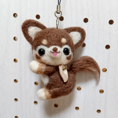 ちゃっぴーページ メモリアルチワワキーホルダー 羊毛フェルトハンドメイド ちゃっぴーページ メモリアルチワワキーホルダー 羊毛フェルト