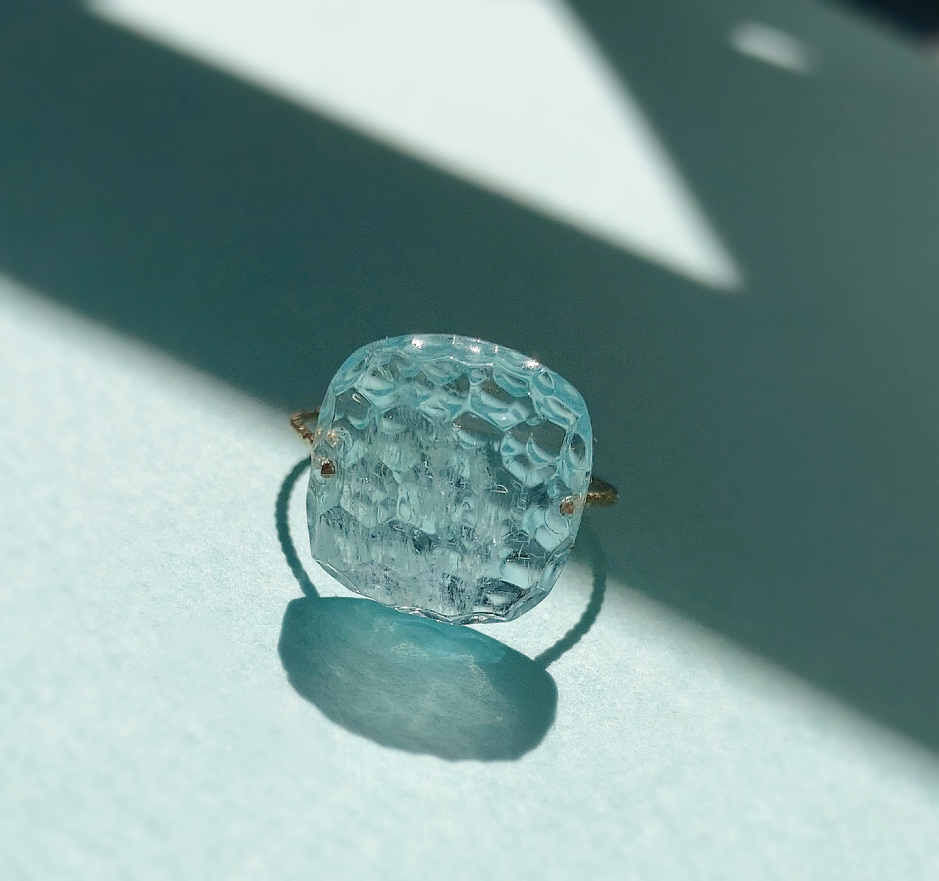 Prana candy gem ✴︎アクアマリン✴︎カービングルース✴︎k14gf ✴︎1点もの