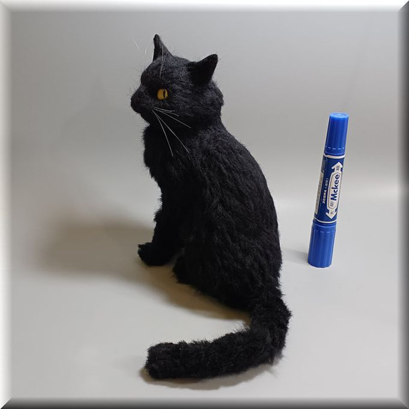 羊毛フェルト　猫　黒猫　ねこ　ネコ　猫フィギュア 7枚目の画像