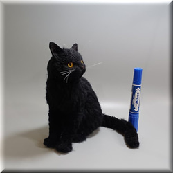 羊毛フェルト　猫　黒猫　ねこ　ネコ　猫フィギュア 9枚目の画像