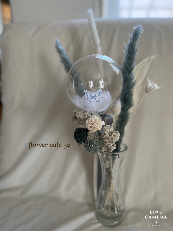 バルーン花瓶フラワー　ドライフラワー　 3枚目の画像