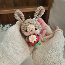 【オーダー承ります】あみぐるみ シマエナガ　イチゴ　いちご　苺　ストラップ いちご（苺）・ストロベリー あみぐるみ のおすすめ人気通販｜Creema