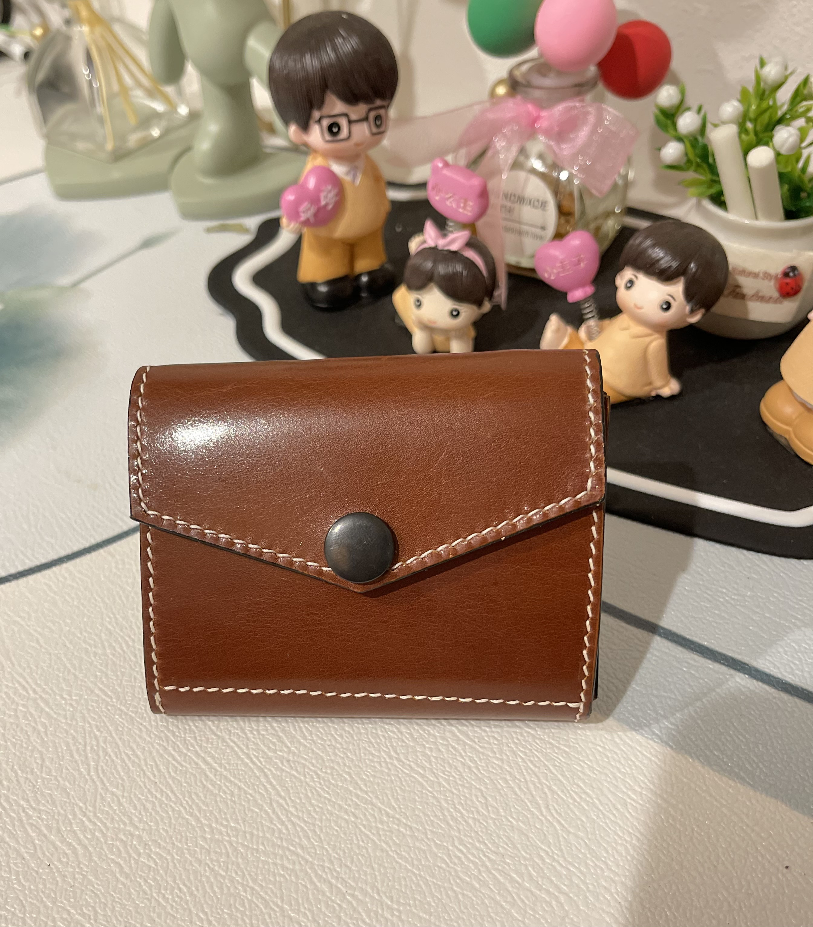 ミニ財布　小銭入れ　カード入れ付き　コインケース　高級イタリアヌメ革使用