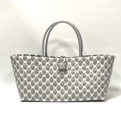 ⭐︎最終お値下げ⭐︎ppprintカゴバック 春夏物50％OFF】クーコ COOCO タッセル付メタリックフィルムカゴ