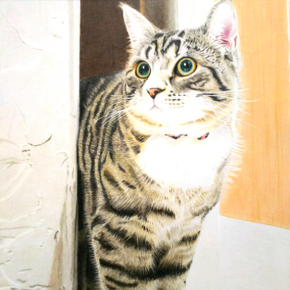 リアル色鉛筆画【原画】NO.6 猫 手描き mm 原画
