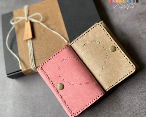 Creema限定新春福袋〈竹〉◇大人気◇9色◇ペアハート本革名刺・カード