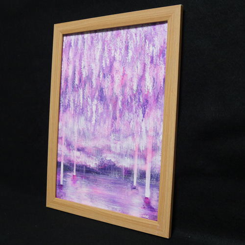 お礼や感謝伝えるプチギフト 油絵 絵画【癒やしの藤】 絵画 HR 通販 15733811｜Creema 絵画