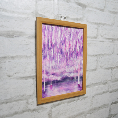 油絵 絵画 【癒やしの藤】 油絵 絵画【癒やしの藤】 絵画 HR 通販 15733811｜Creema