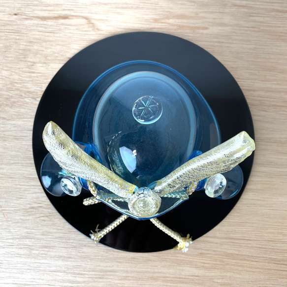ガラスの兜飾り 飛翔 碧色（あお）【コンパクト】五月人形 端午の節句 10枚目の画像