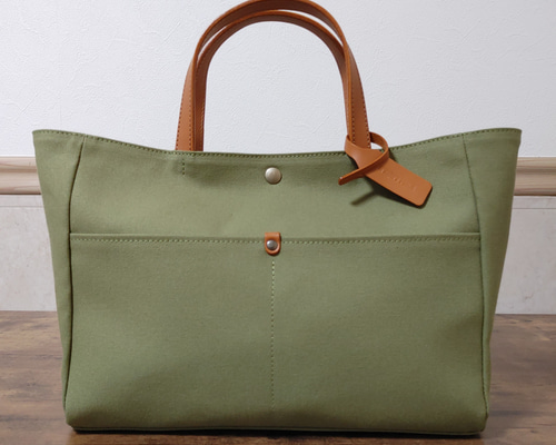帆布 × 本革 トートバッグ 『モスグリーン』 MK-1 トートバッグ