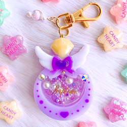 香水瓶　バンビ&くま　シャカシャカキーホルダー　樹脂粘土　チャーム 香水瓶 バンビ&くま シャカシャカキーホルダー 樹脂粘土 チャーム 香水