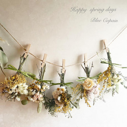 ミモザのドライフラワーガーランド◯ミニスワッグ3点◯ナチュラル