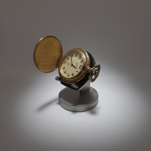 懐中時計スタンド角度可変式横蓋懐中時計ディスプレイスタンドブラック