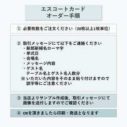 エスコートカードメッセージタイプ 60円/枚 結婚式 4枚目の画像