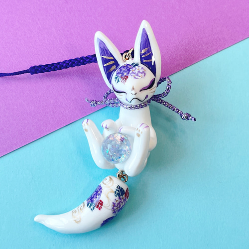 振狐ストラップ【紫陽花】 携帯ストラップ 叶きりく 通販 15734205