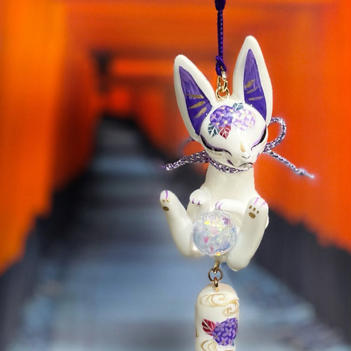 振狐ストラップ【紫陽花】 携帯ストラップ 叶きりく 通販 15734205