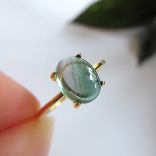 10月の誕生石】8×6mm発色美ティールブルー「バイカラー