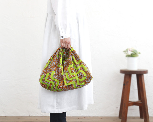 alin Azuma bag M 50cm basket bag African batik Azuma bag with gu 第1張的照片