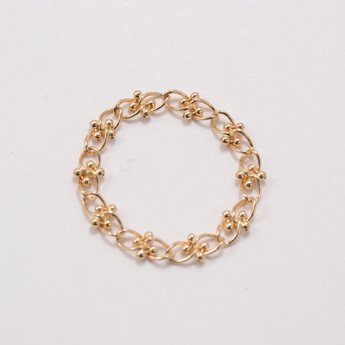 K18】カスミソウチェーンリング 指輪・リング EggPlant 通販 15734711