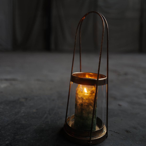 メタル キャンドルホルダー 23cm アンティークキャンドルランタン