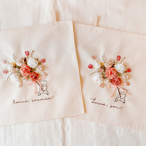 母の日刺繍タペストリー・おしゃれインテリア・手刺繍 タペストリー