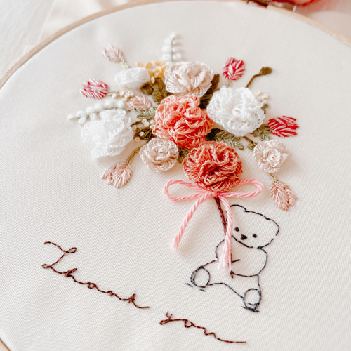 母の日刺繍タペストリー・おしゃれインテリア・手刺繍 タペストリー