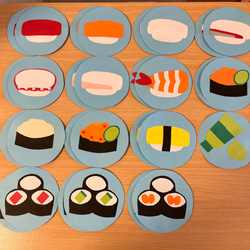 お寿司の絵あわせカード 1枚目の画像