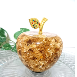 【受注製作】ゴールドアップル 林檎のオブジェ 2枚目の画像