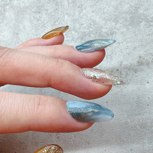 送料無料！サイズオーダーネイルチップ♡ニュアンスネイル