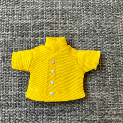 オビツ11 半袖シャツ　スタンドカラー　yellow 2枚目の画像