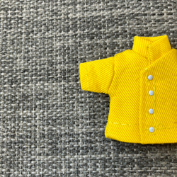 オビツ11 半袖シャツ　スタンドカラー　yellow 4枚目の画像