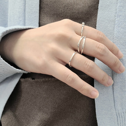 【Outfit SET】3 Simple Silver RINGs / SV925 ≪送料無料≫ 10枚目の画像