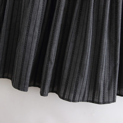 大人可愛い ブラック  裏地付き  ギャザースカート ロングスカート 4枚目の画像