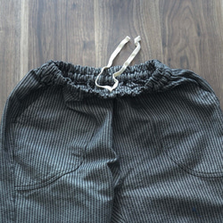 【福袋】落肩V領長T卹/黑色+單刺子條紋沙魯爾褲/灰色 第18張的照片