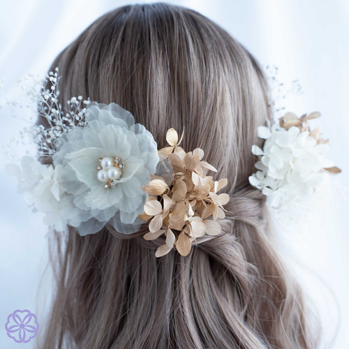 cinnamon様 本物フラワー1輪タイプ 髪飾り 卒業 入学 ブライダル 2025