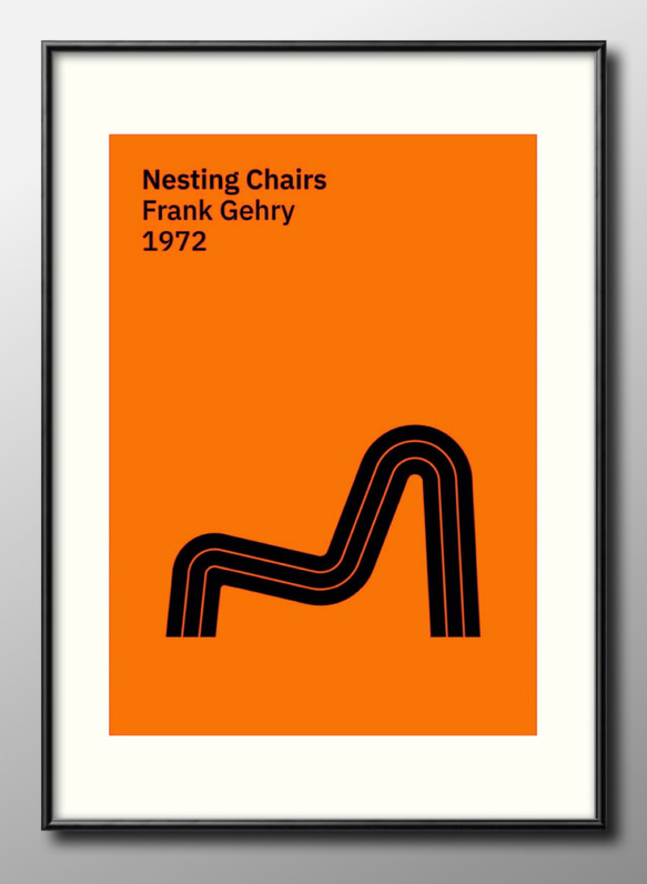 12919□ポスター 絵画 A3サイズ 『フランク・ゲーリー ネスティン