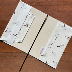 【文庫】シマエナガのブックカバー（白） 2枚目の画像