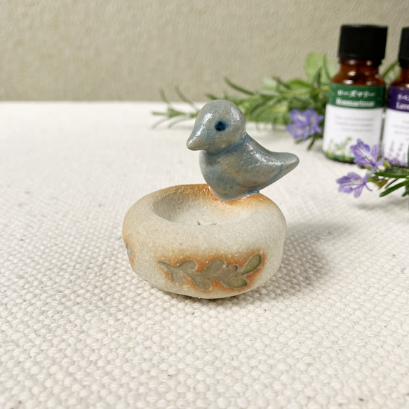 陶器のアロマストーン【青い鳥】11 2枚目の画像