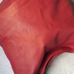 吸い付くようなタッチ感⁂軽く柔らかい袋タイプ・ＬＵＡ(ＬＡ００1)＃ロングショルダー#redbrown 3枚目の画像