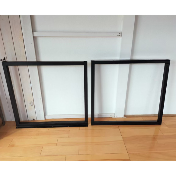 組立式☆ダイニングテーブル(単品)☆W150cm☆アイアン脚☆ダークウォルナット☆ワトコオイル☆ネジ・スパナ付☆ 9枚目の画像