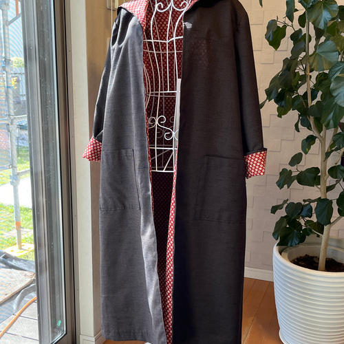 紬と着物のリメイクコート スプリングコート okappa 通販 15736557