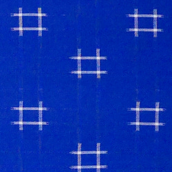 井桁柄の久留米織のファブリックパネル/約28cm×28cm 3枚目の画像