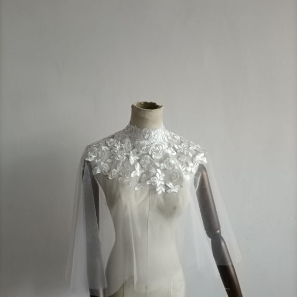 送料無料！エレガント トップス ケープ風ボレロ ウエディングドレス  