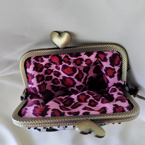 ドクロ＆薔薇☆クールながま口 眼鏡OK 持ち手付☆ アレキサンダー