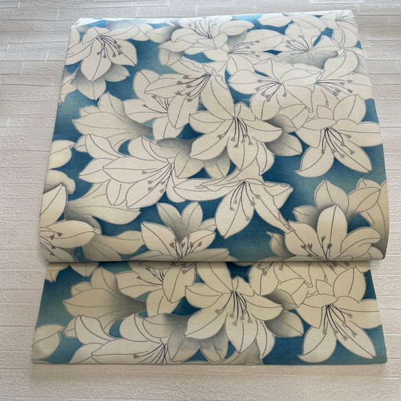 ファブリック名古屋帯「イースターリリー」 和装小物（帯・半襟） 布  