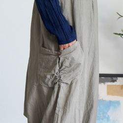Sarouel 背帶褲/卡其色/Mikawa Textile 第5張的照片