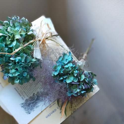 12.秋色紫陽花スワッグ