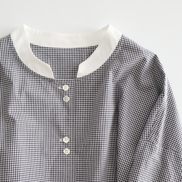 low-waist mao dress (organic cotton gingham) 9枚目の画像