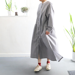 low-waist mao dress (organic cotton gingham) 1枚目の画像